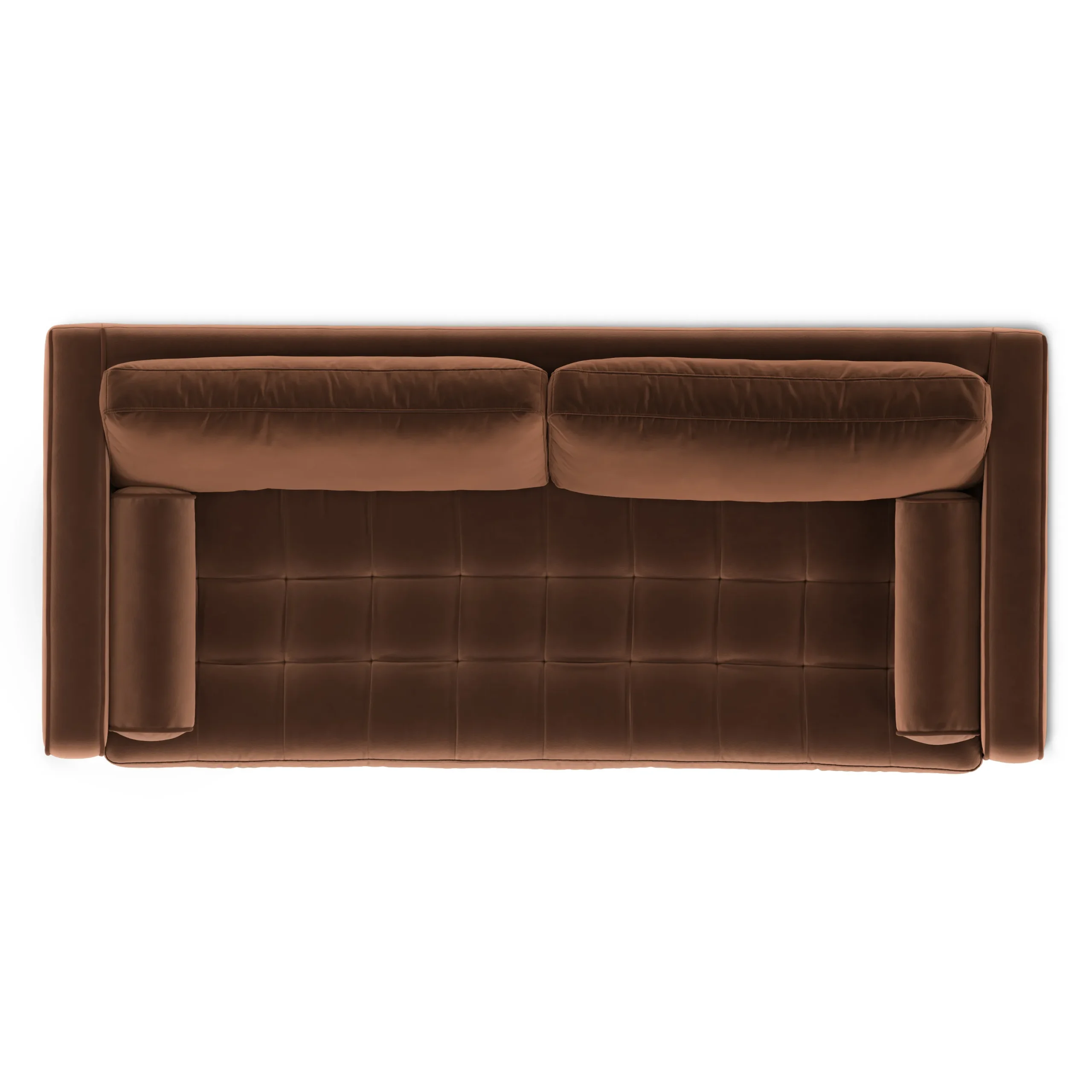 Sven 88_ Tufted Velvet Sofa Bed - Plush Pacific Brown - Image 11