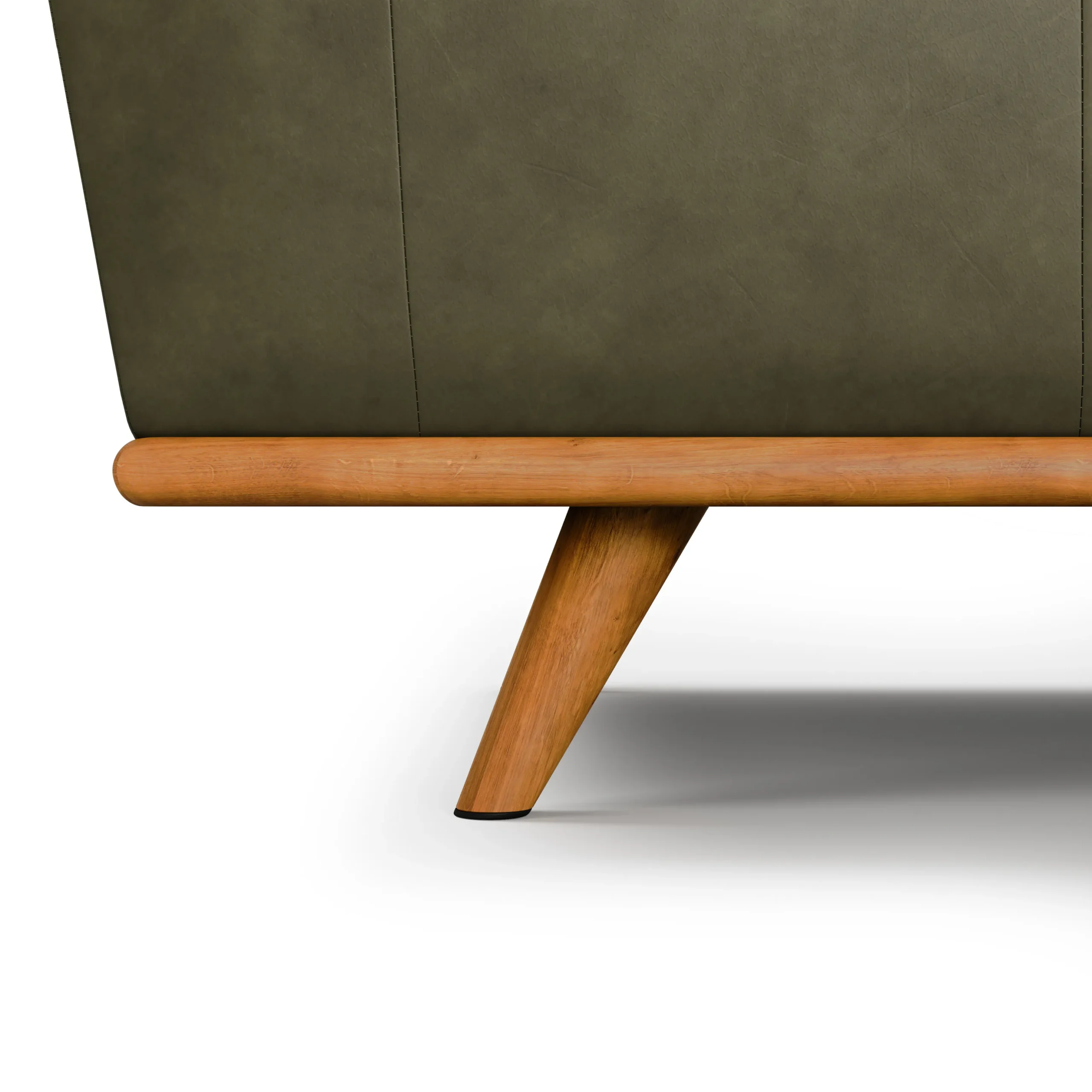 Timber 66.5_ Leather Loveseat - Charme Green - Image 8
