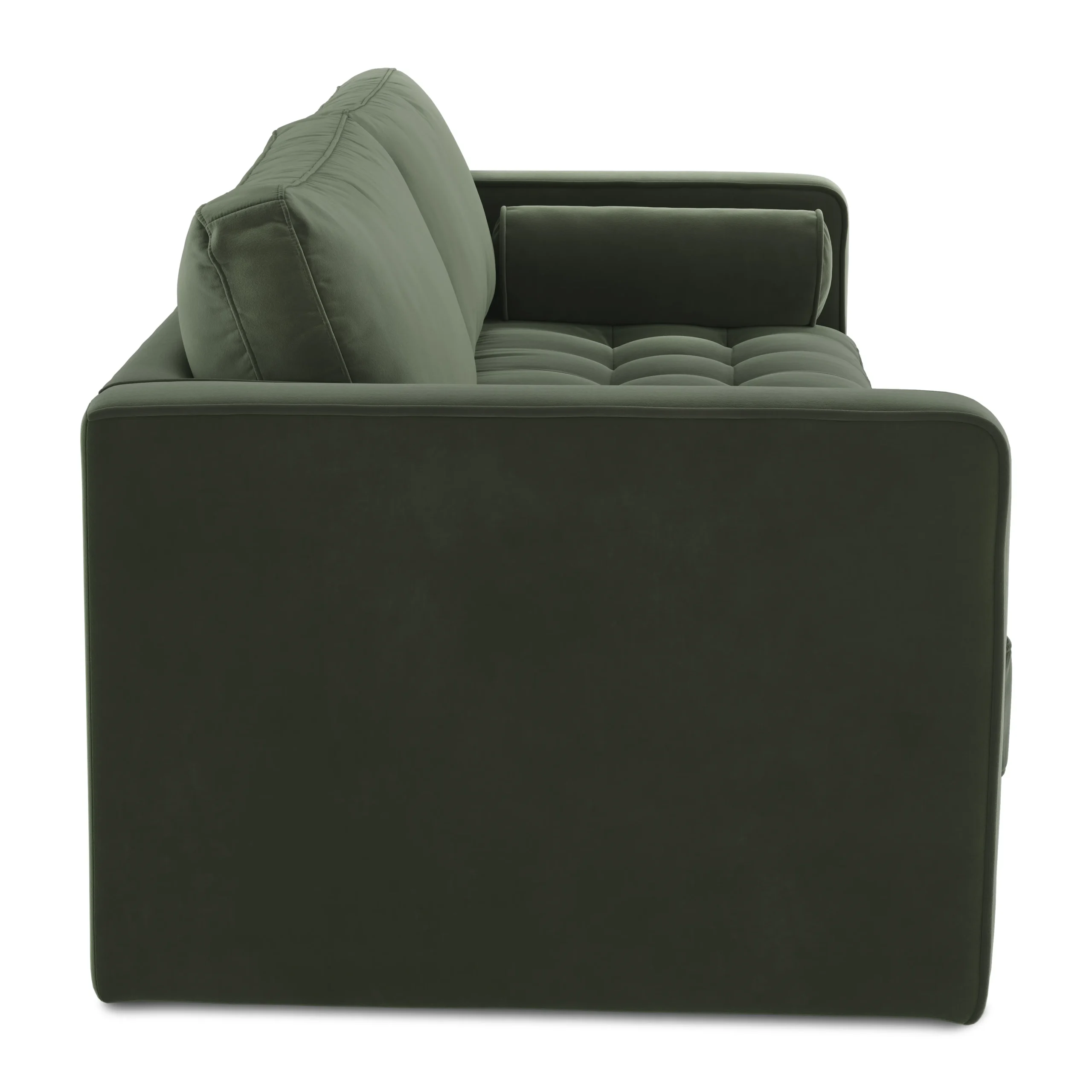 Sven 88_ Tufted Velvet Sofa Bed - Plush Pacific Green - Image 6