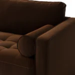 Sven 88_ Grounded Tufted Velvet Sofa - Plush Pacific Brown