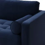 Sven 88_ Grounded Tufted Velvet Sofa - Plush Cascadia Blue