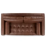 Sven 72_ Tufted Leather Loveseat - Taos Brown