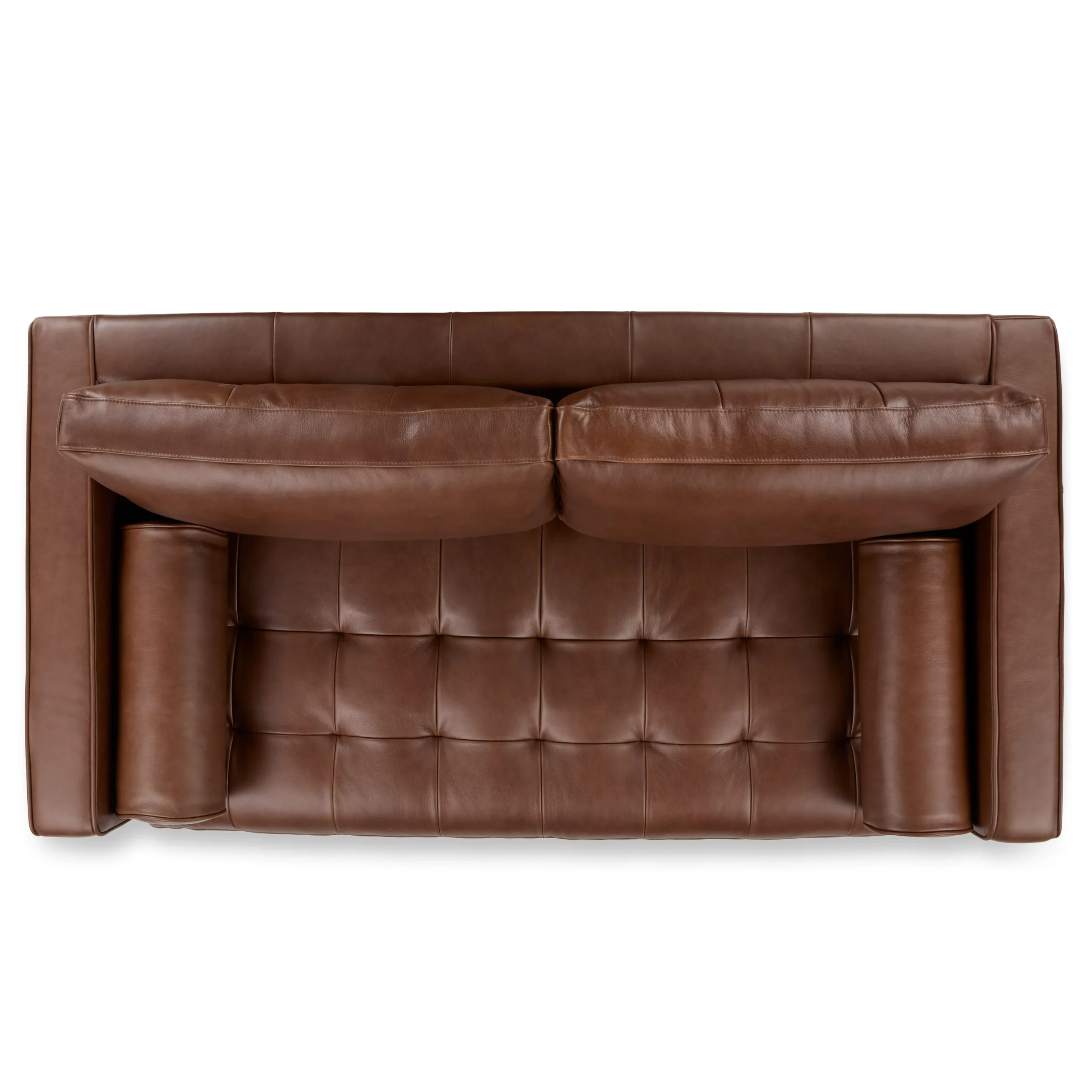 Sven 72_ Tufted Leather Loveseat - Taos Brown - Image 12