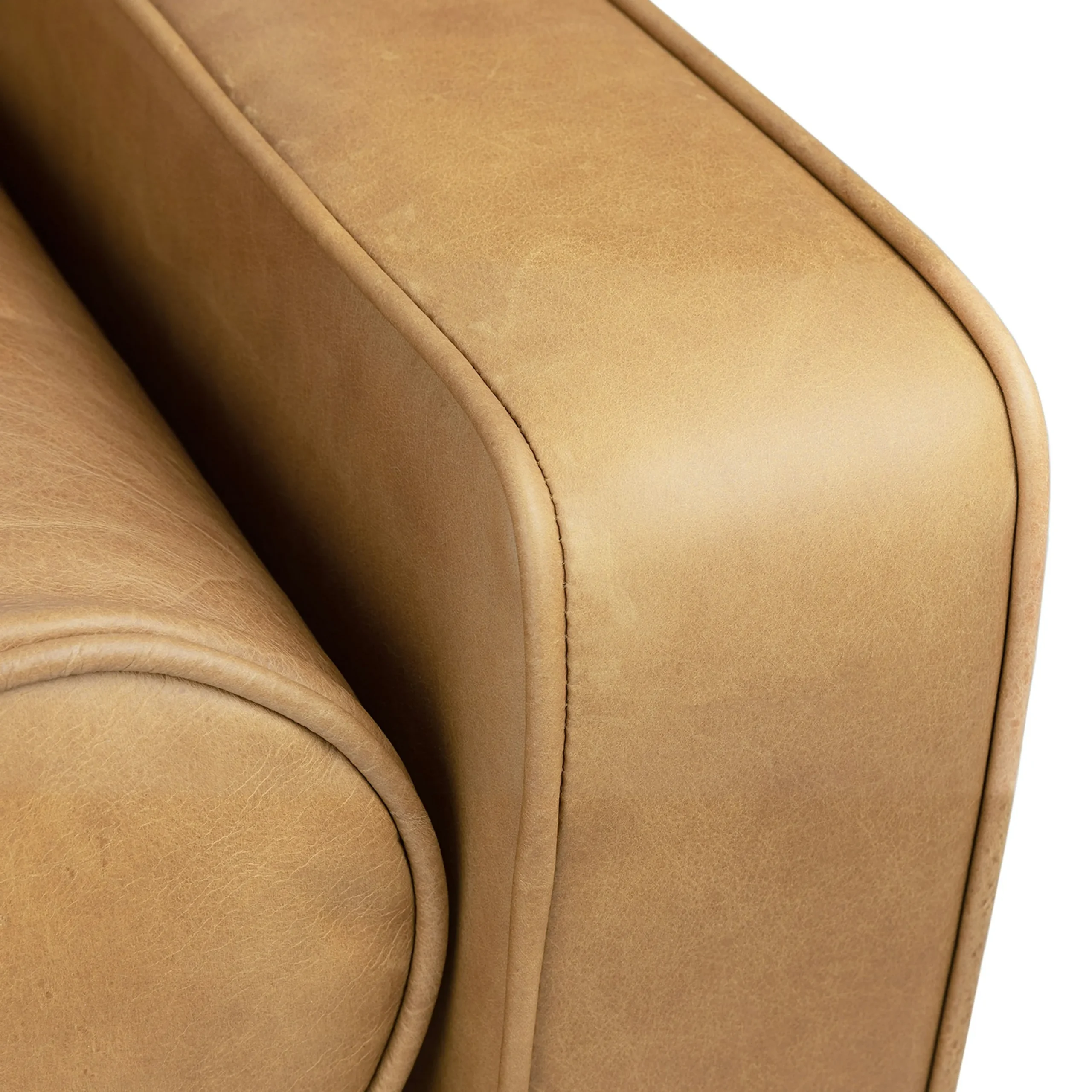 Sven 72_ Tufted Leather Loveseat - Charme Tan - Image 13