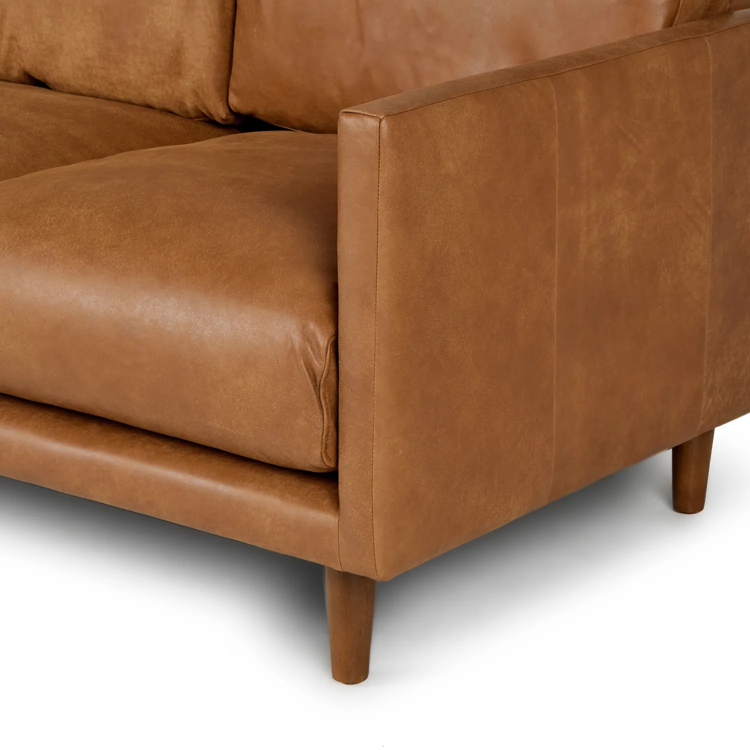 Nirvana 81_ Leather Sofa - Dakota Tan - Image 9