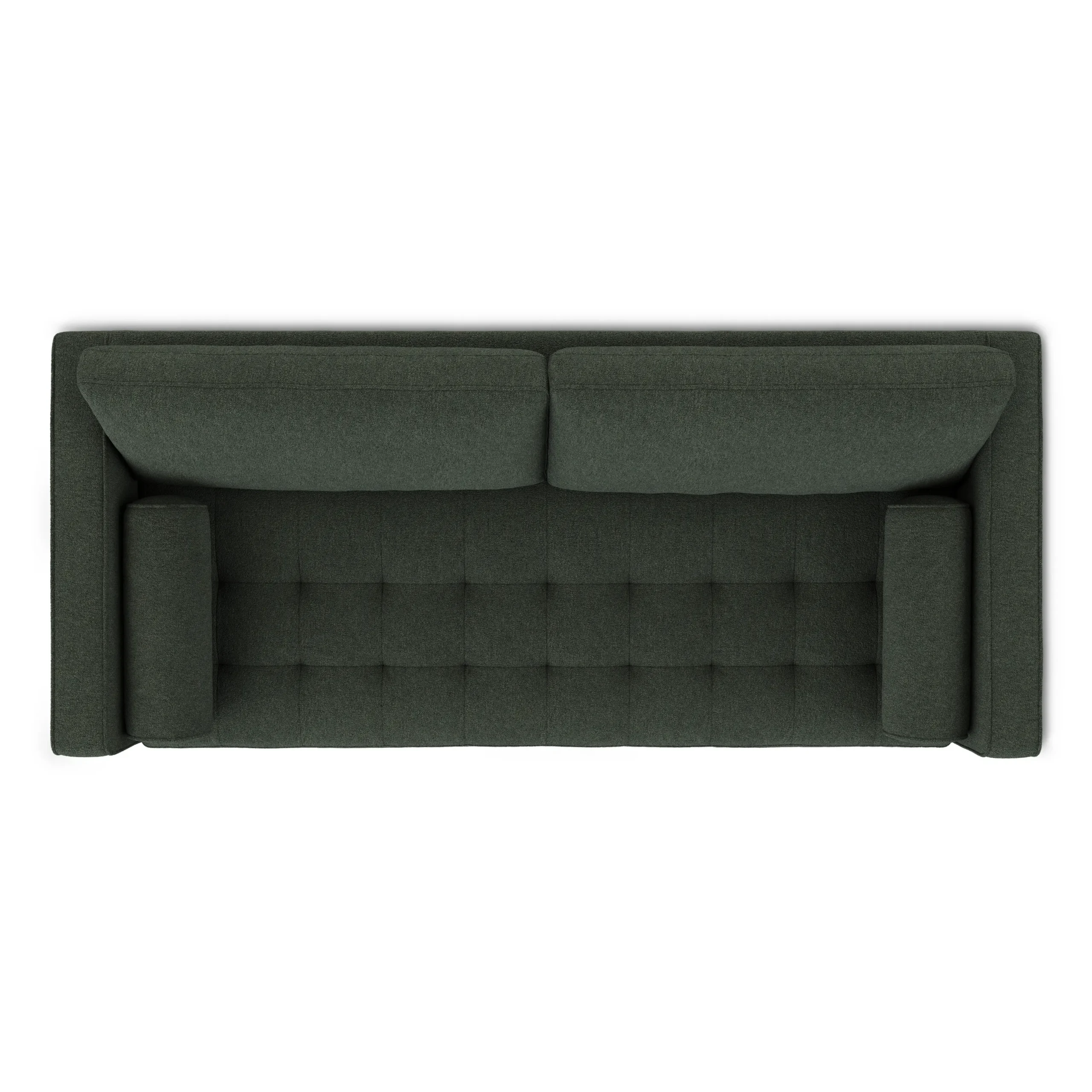 Sven 88_ Tufted Sofa Bed - Green Wool Bouclé - Image 14