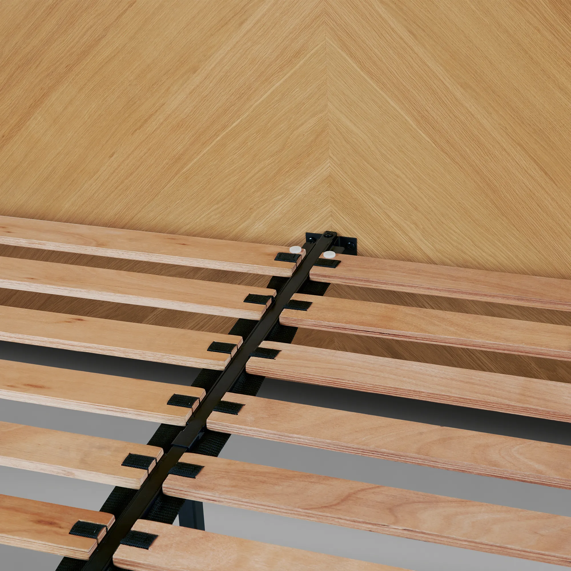 Nera Queen Low Profile Bed - Oak - Image 11