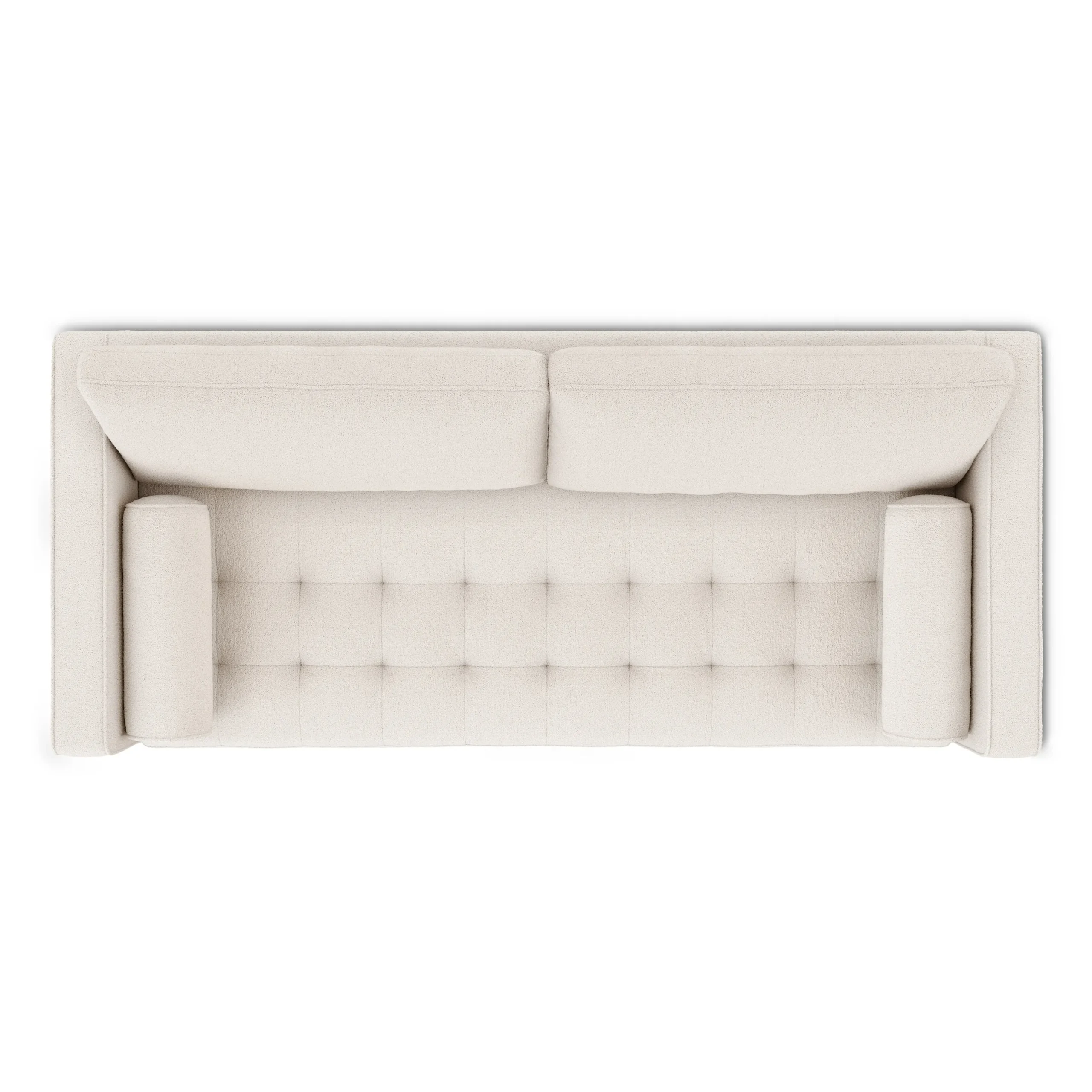 Sven 88_ Tufted Sofa Bed - Ivory Wool Bouclé - Image 12