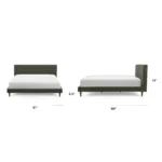 Sven King Tufted Velvet Bed - Plush Pacific Green