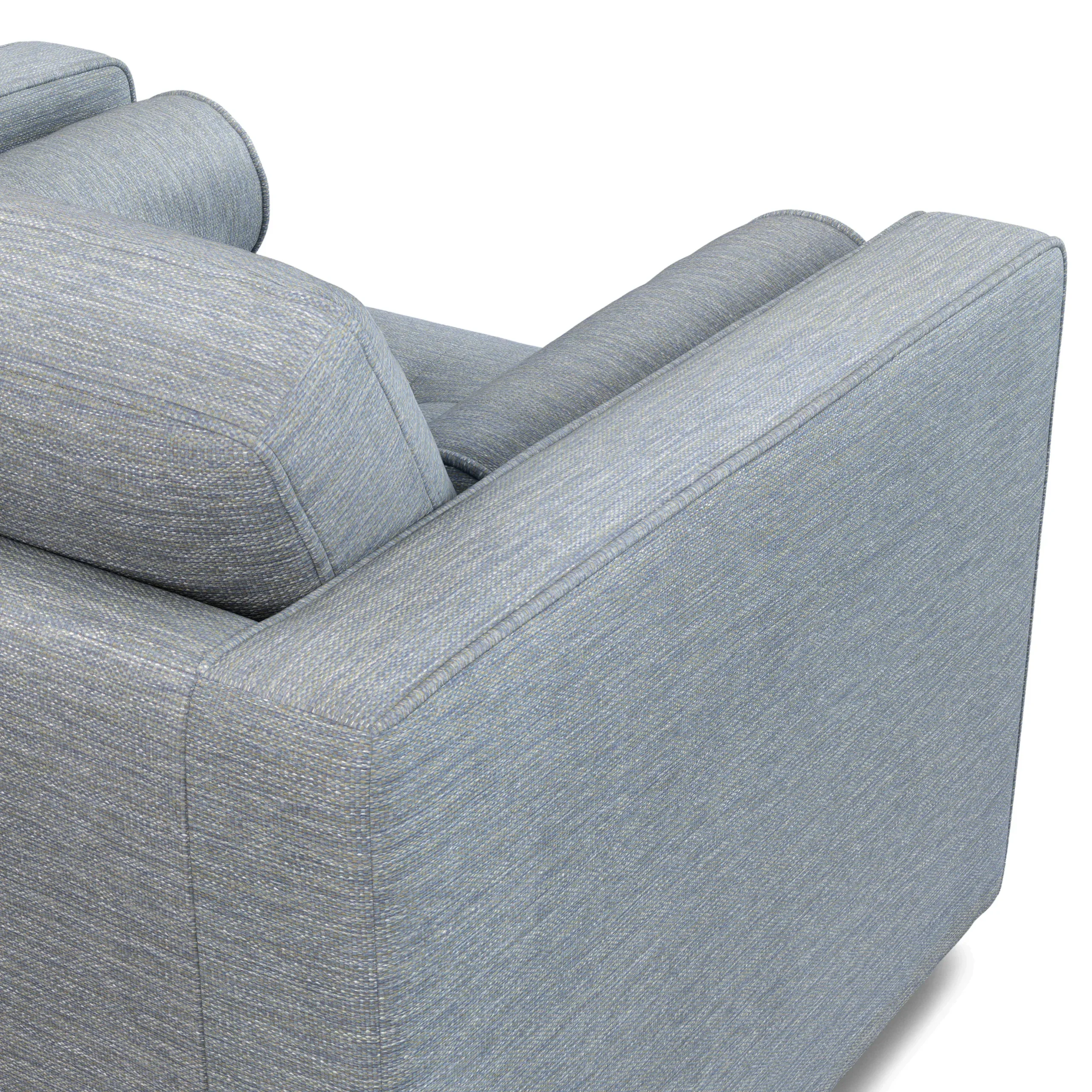 Sven 45.5_ Tufted Sleeper Chair - Silver Light Blue - Image 8