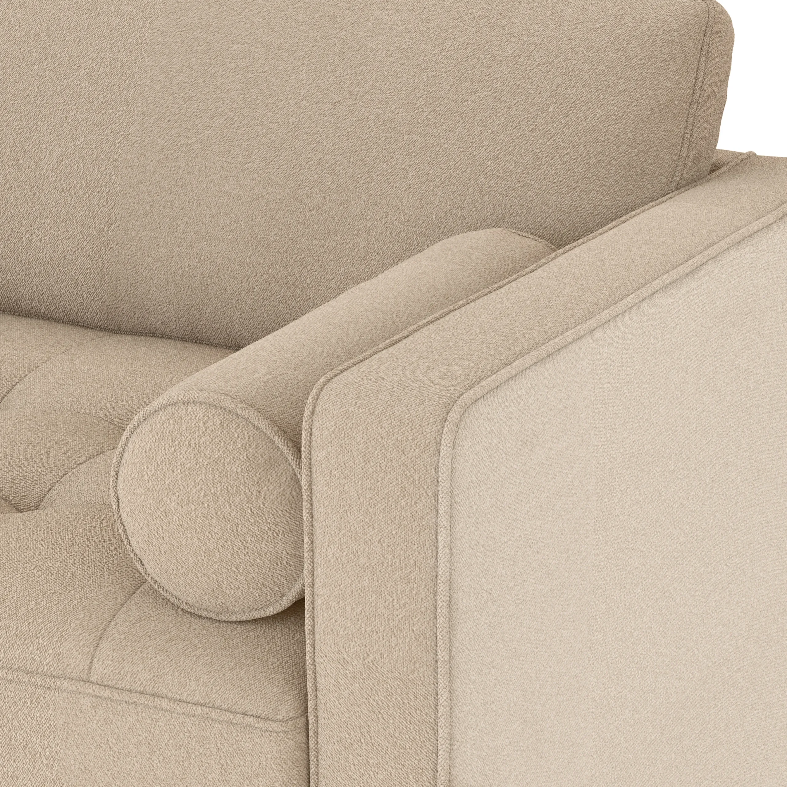 Sven 88_ Tufted Sofa Bed - Ratine Buff - Image 11