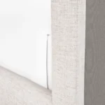 Tessu King Low Profile Upholstered Bed - Napa White