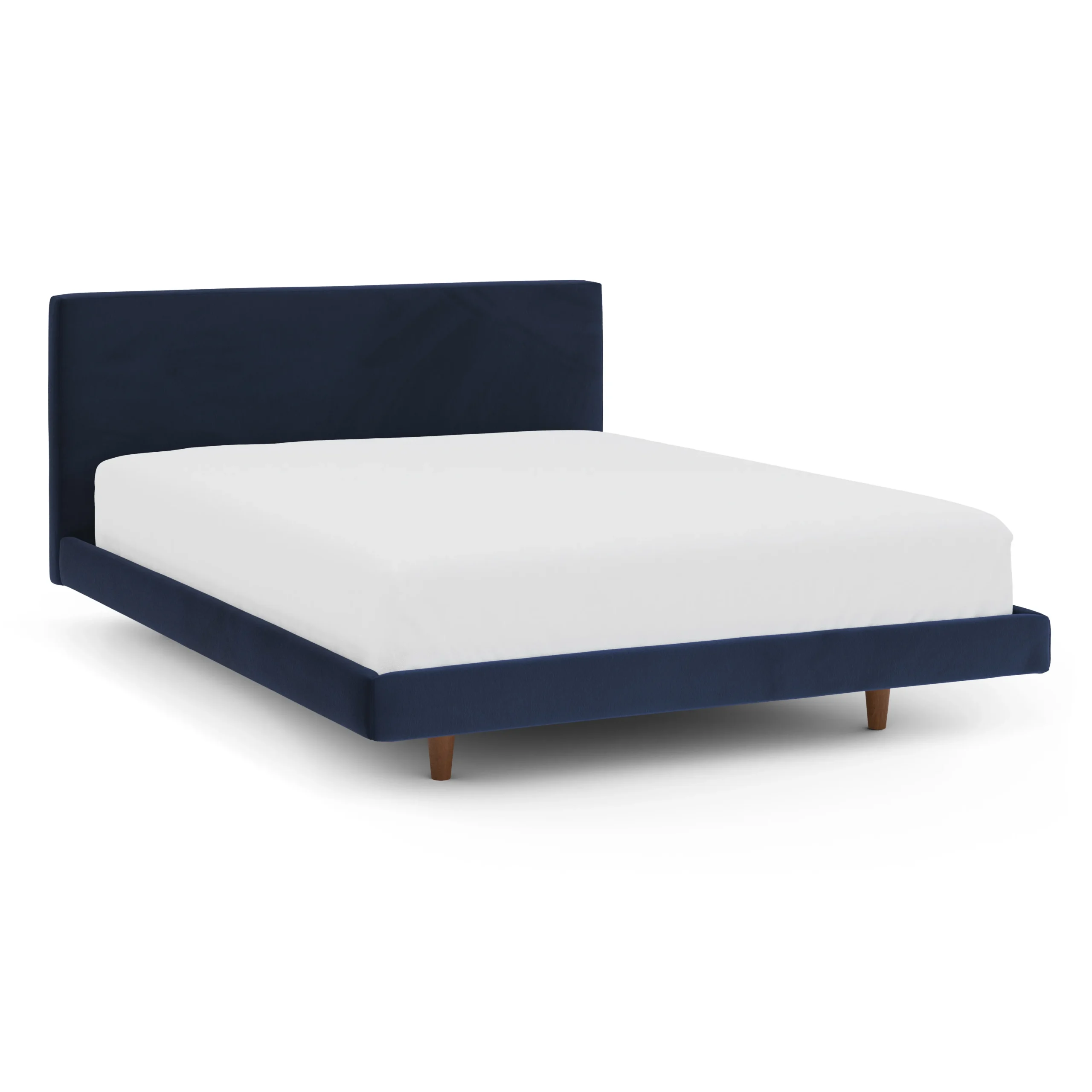 Tessu Queen Low Profile Velvet Bed - Hale Ink - Image 2