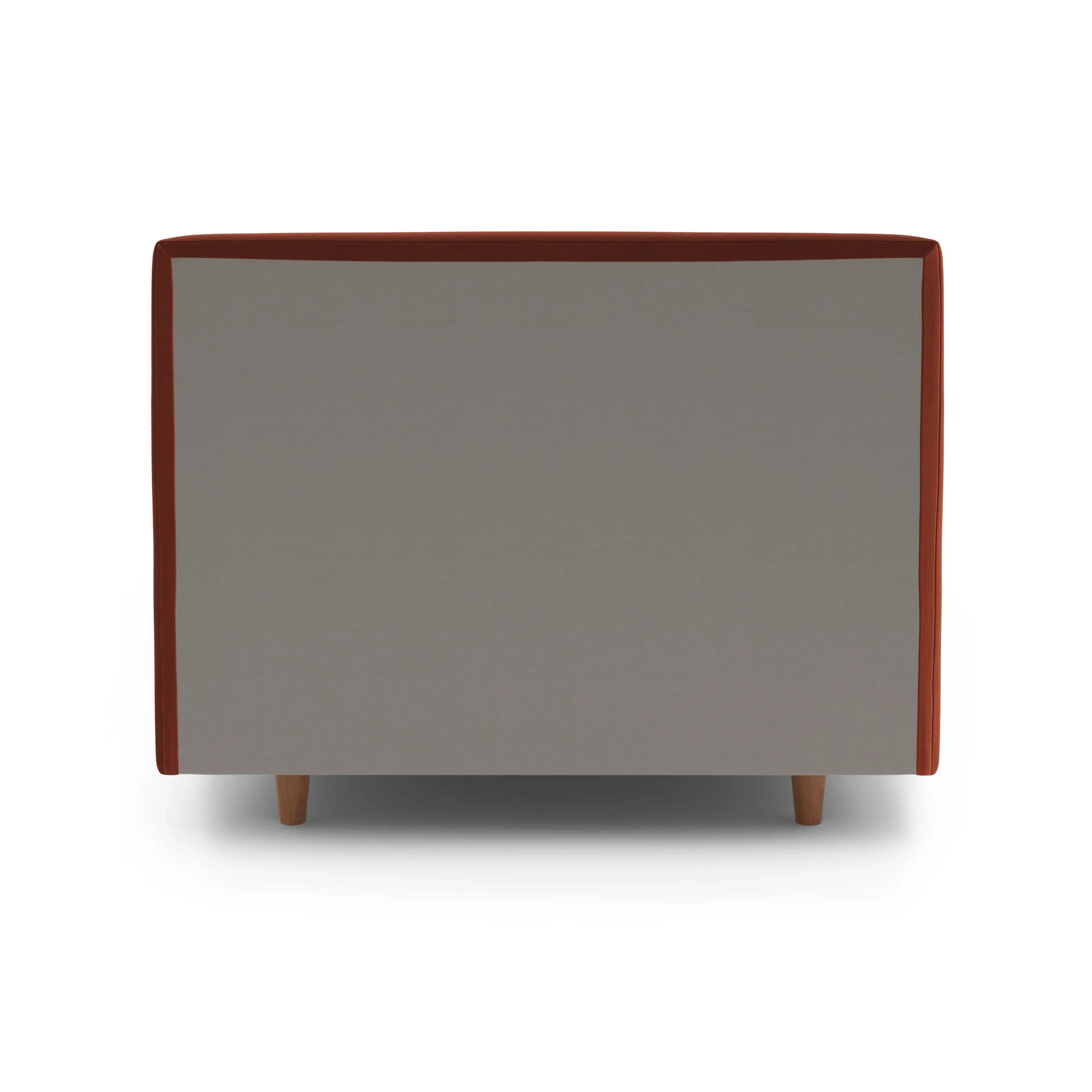 Tessu Twin Low Profile Velvet Bed - Hale Rust - Image 4