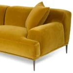 Abisko 91_ Velvet Sofa - Plush Yarrow Gold