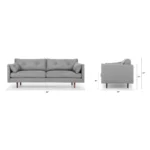 Anton 82_ Sofa - Winter Gray