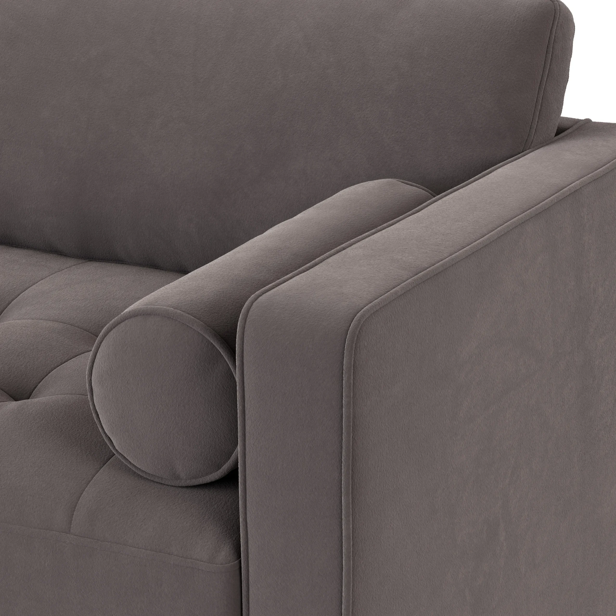 Sven 88_ Tufted Velvet Sofa Bed - Hale Warm Gray - Image 13