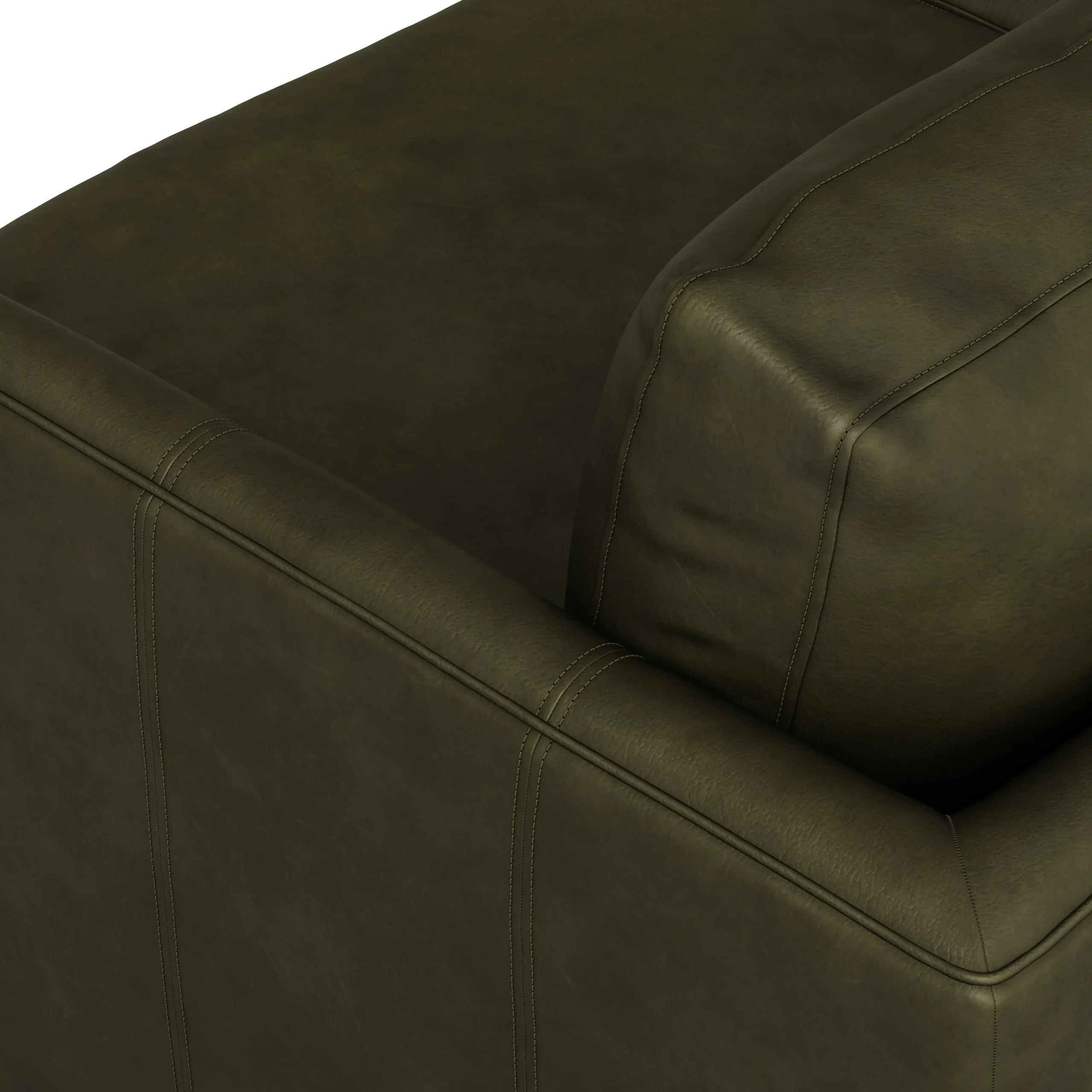 Burrard 67_ Leather Loveseat - Charme Green - Image 4