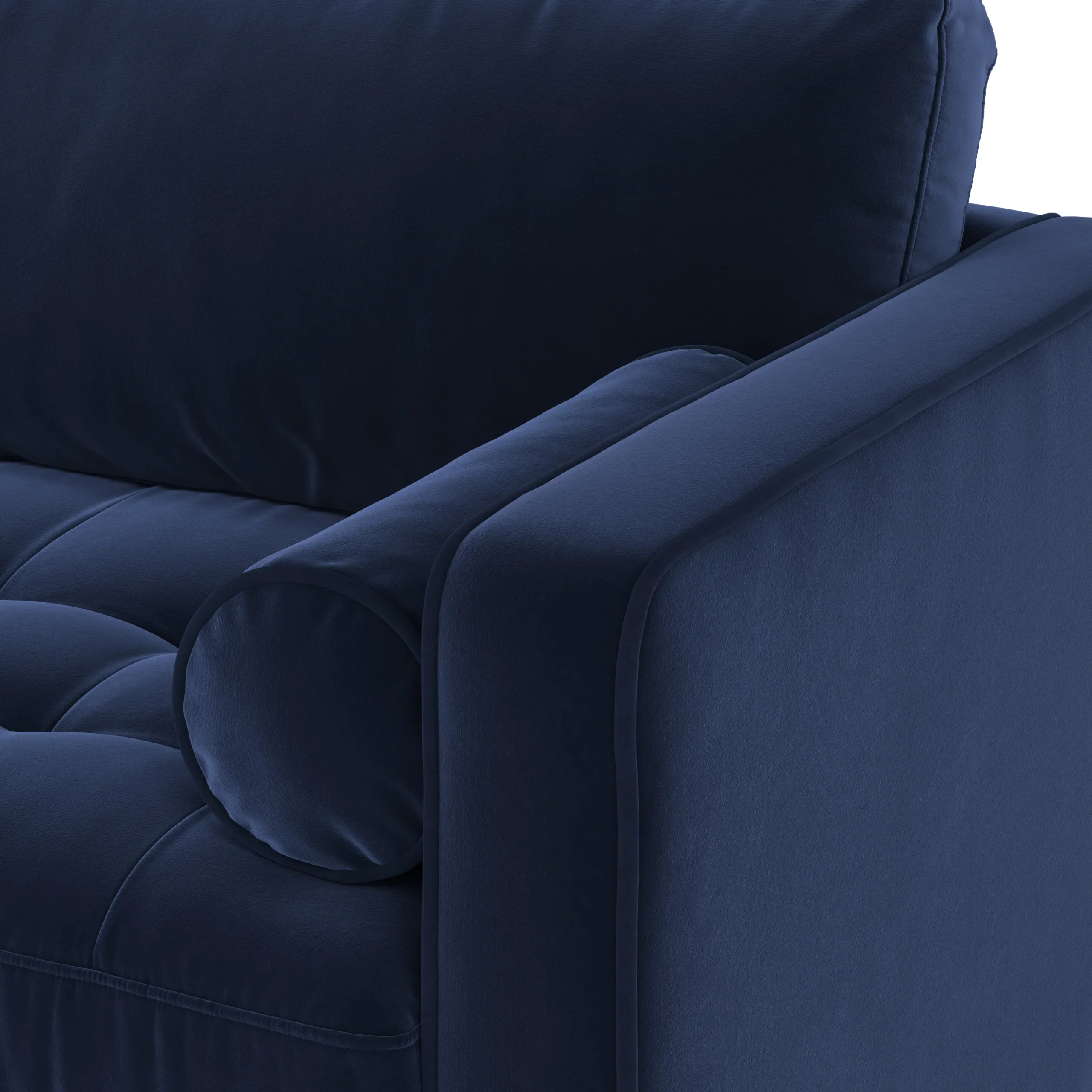 Sven 88_ Tufted Velvet Sofa Bed - Plush Cascadia Blue - Image 11