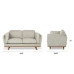 Timber 66.5_ Loveseat - Rain Cloud Gray