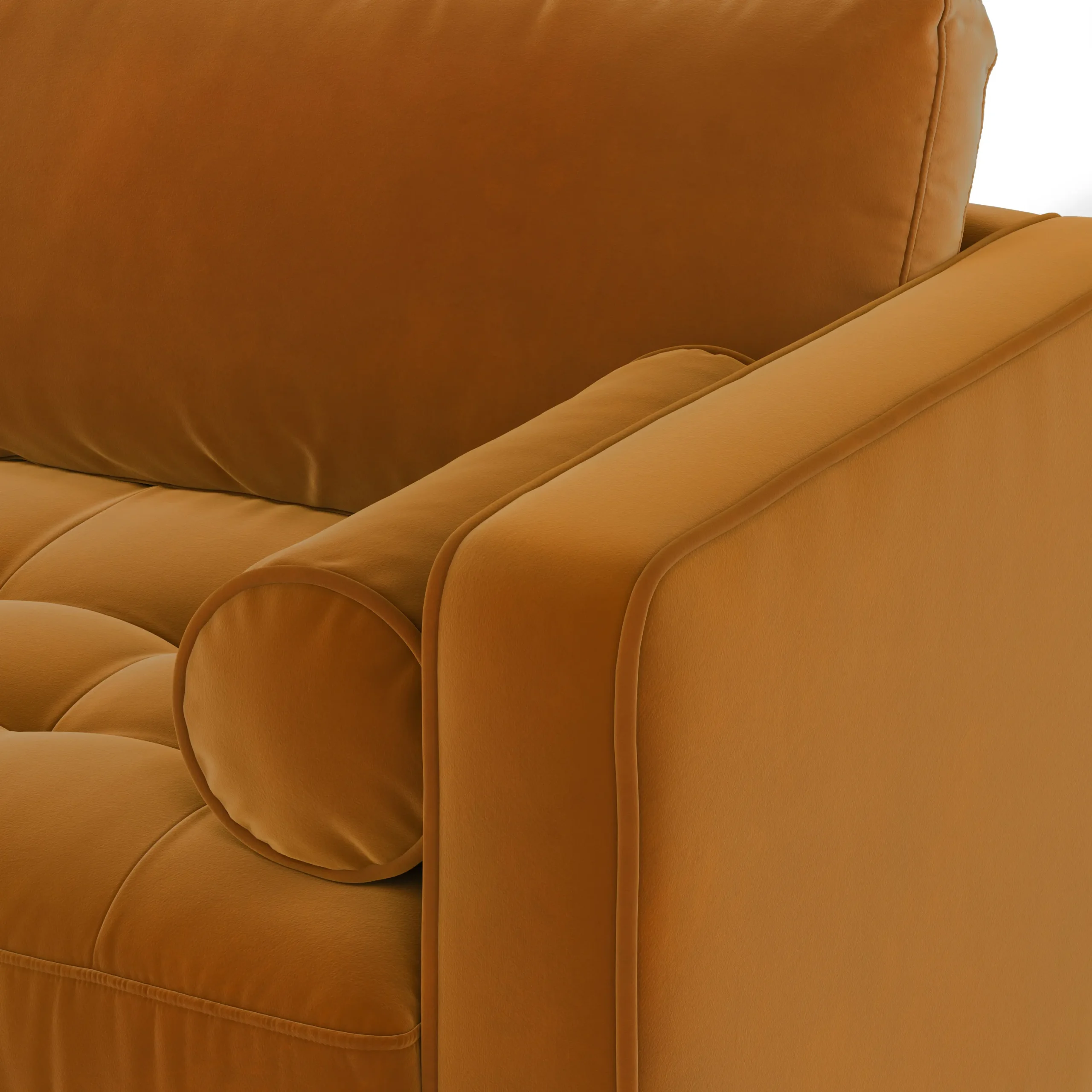 Sven 88_ Tufted Velvet Sofa Bed - Plush Pacific Ginger - Image 11