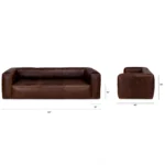 Cigar 92_ Leather Sofa - Indiana Brown