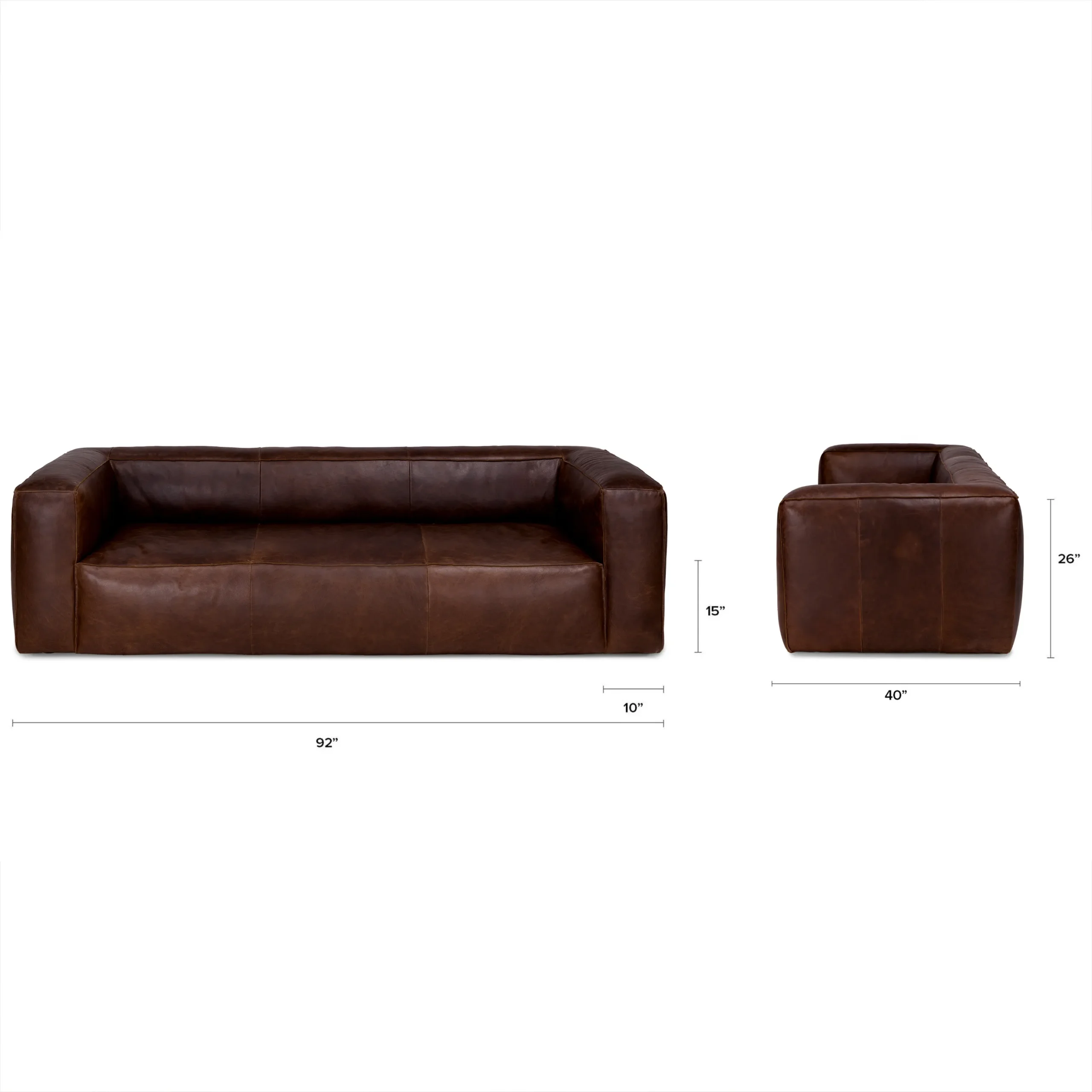 Cigar 92_ Leather Sofa - Indiana Brown - Image 10