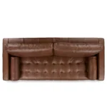Sven 88_ Tufted Leather Sofa - Taos Brown