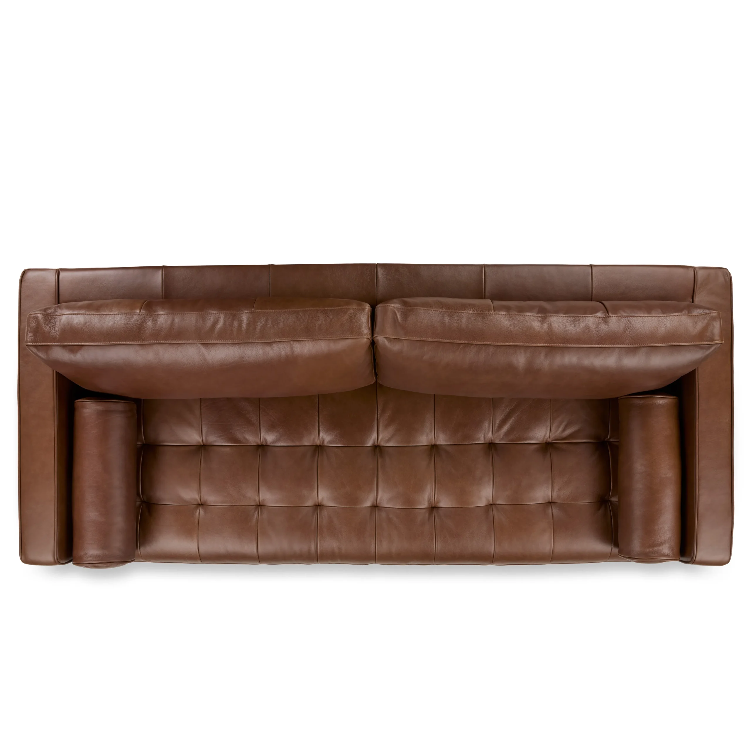 Sven 88_ Tufted Leather Sofa - Taos Brown - Image 5
