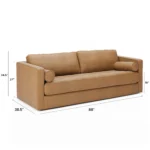Sven 88_ Grounded Tufted Leather Sofa - Charme Tan