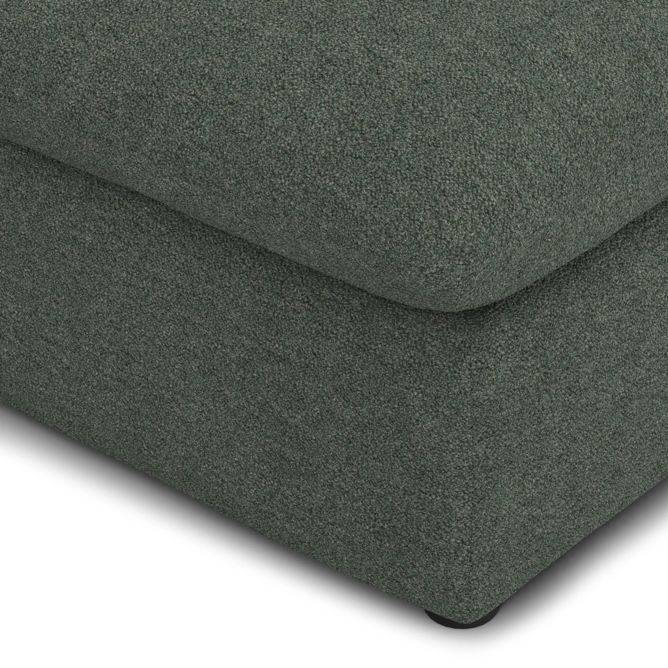 Leigh 79_ Armless Modular Sofa - Green Wool Bouclé - Image 10
