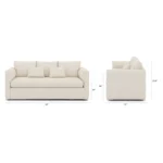 Marina 80_ Sofa - Ivory Wool Bouclé