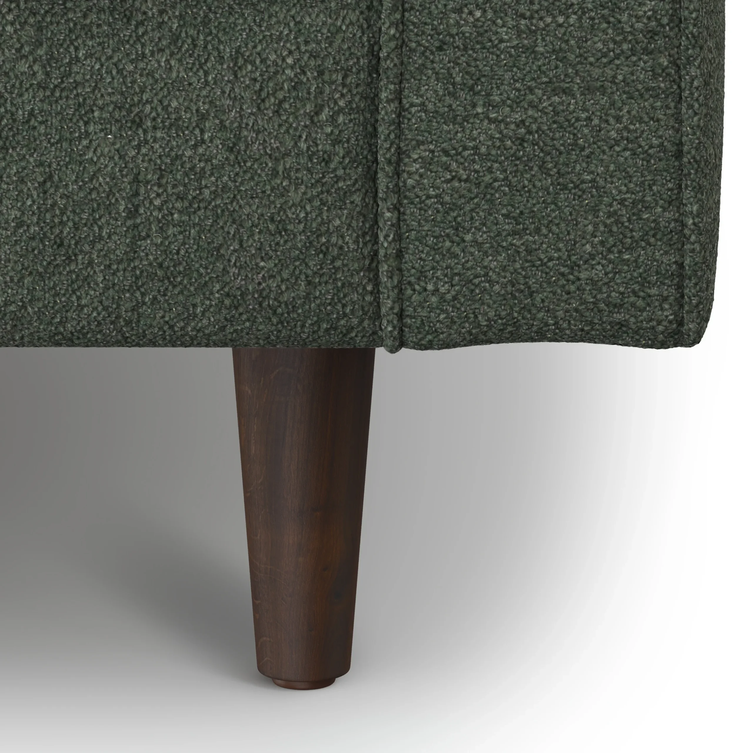 Sven 72_ Tufted Loveseat - Green Wool Bouclé - Image 2
