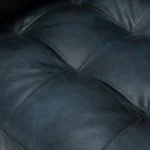 Sven 72_ Tufted Leather Loveseat - Oxford Blue