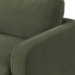 Vati 80_ Velvet Sofa Bed - Natural Oak and Hale Fir Green
