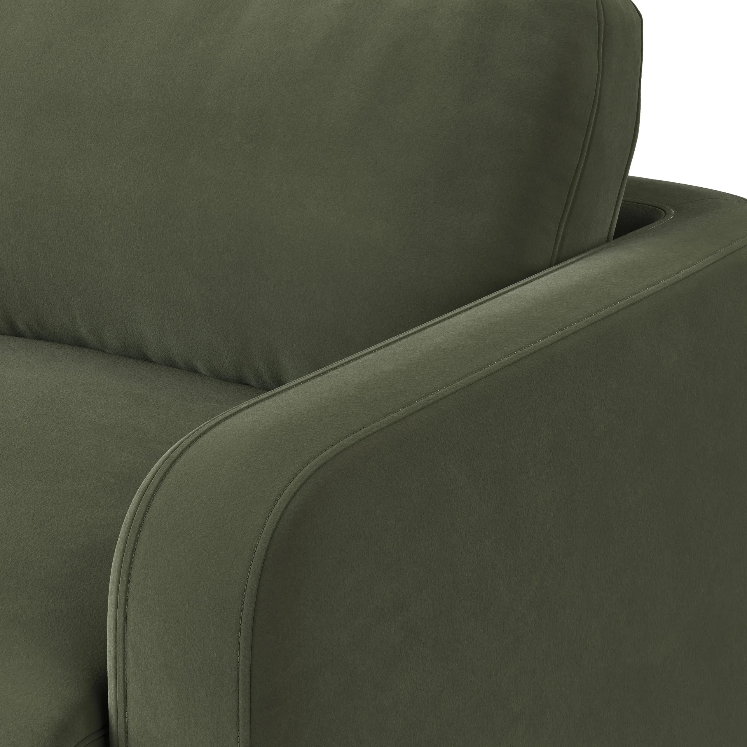 Vati 80_ Velvet Sofa Bed - Natural Oak and Hale Fir Green - Image 10