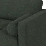 Sven 88_ Tufted Sofa Bed - Green Wool Bouclé