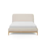 Rosin Queen Upholstered Bed - Natural Oak and Sand Ivory