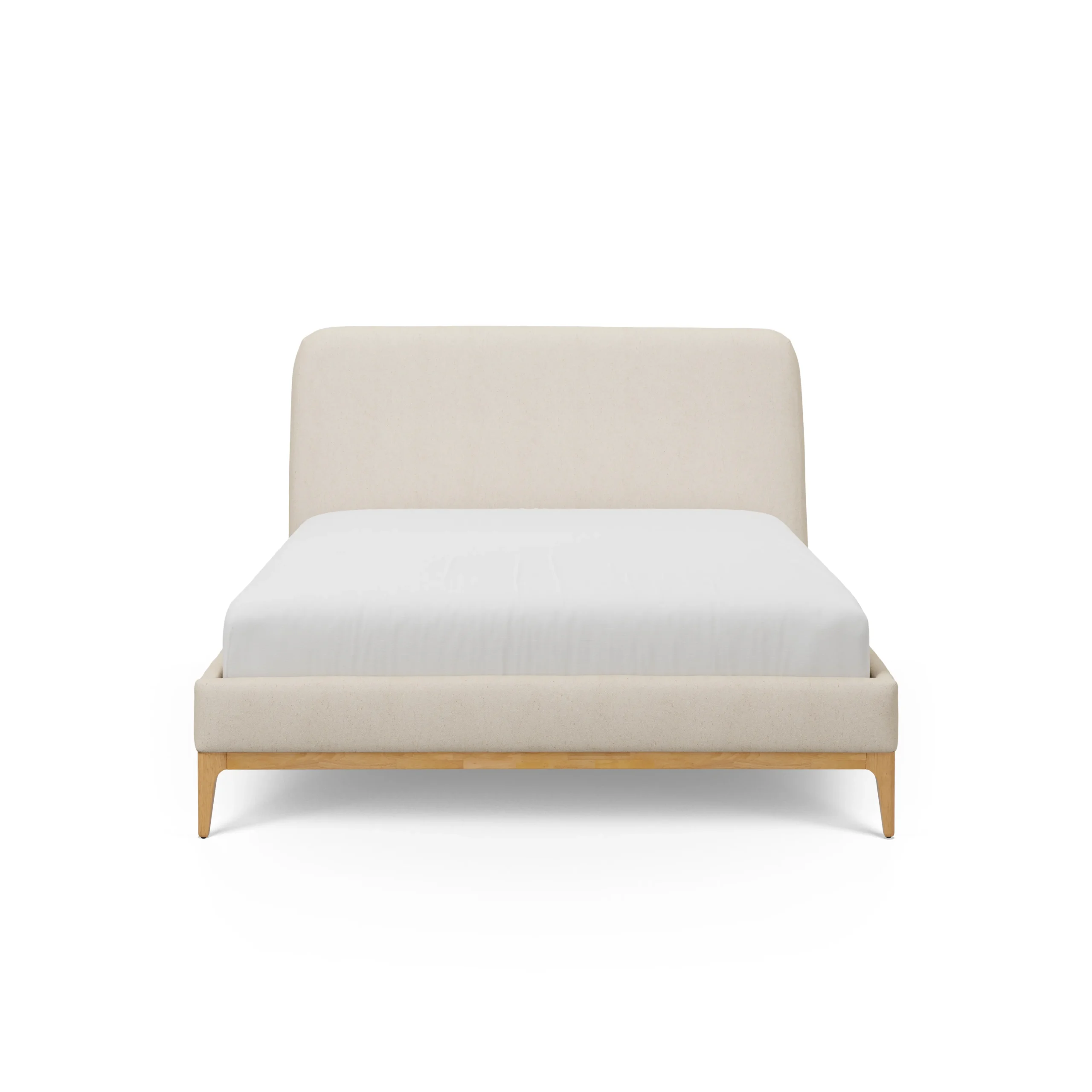 Rosin Queen Upholstered Bed - Natural Oak and Sand Ivory - Image 6