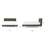 Sven King Tufted Bed - Fir Green