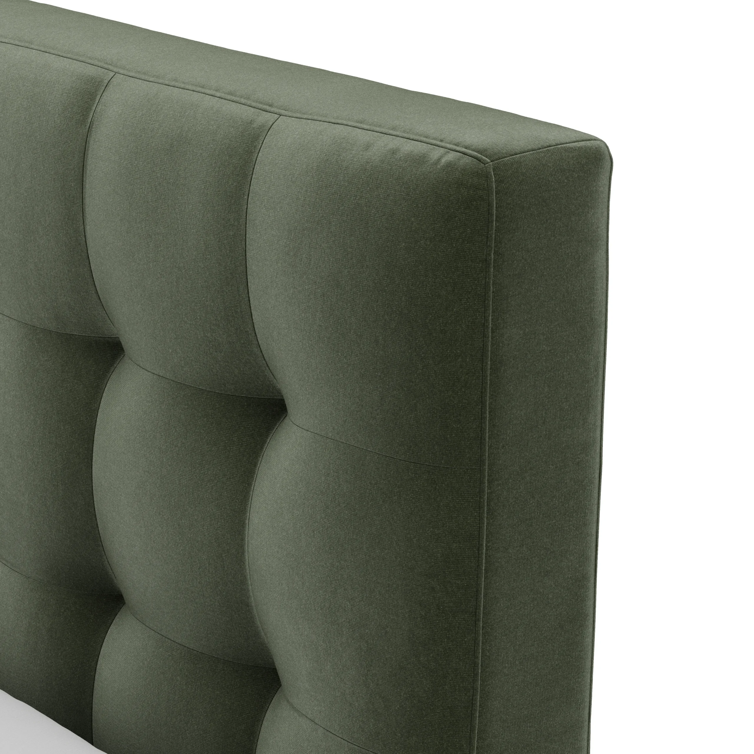 Sven Queen Tufted Velvet Bed - Plush Pacific Green - Image 4