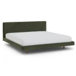 Tessu King Low Profile Velvet Bed - Hale Fir Green
