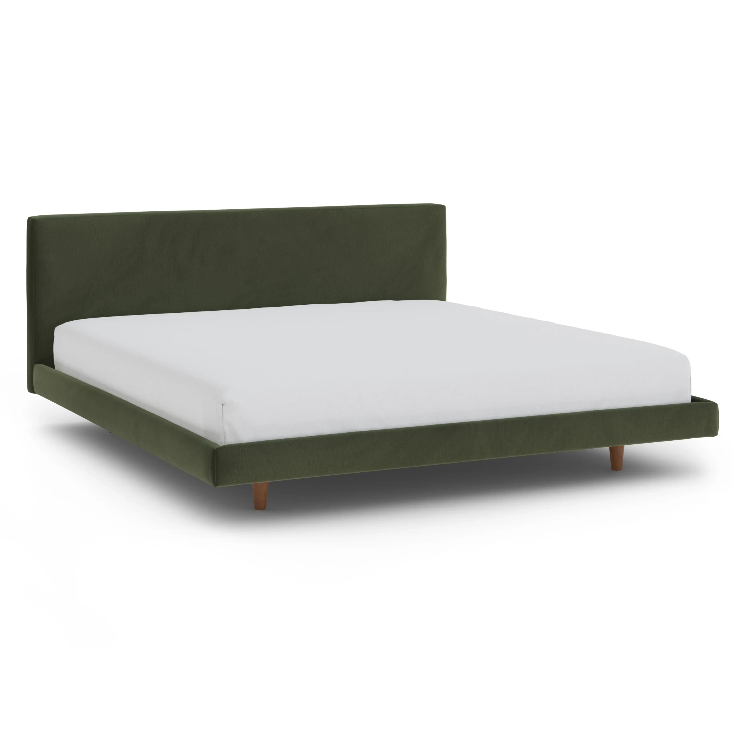 Tessu King Low Profile Velvet Bed - Hale Fir Green - Image 2