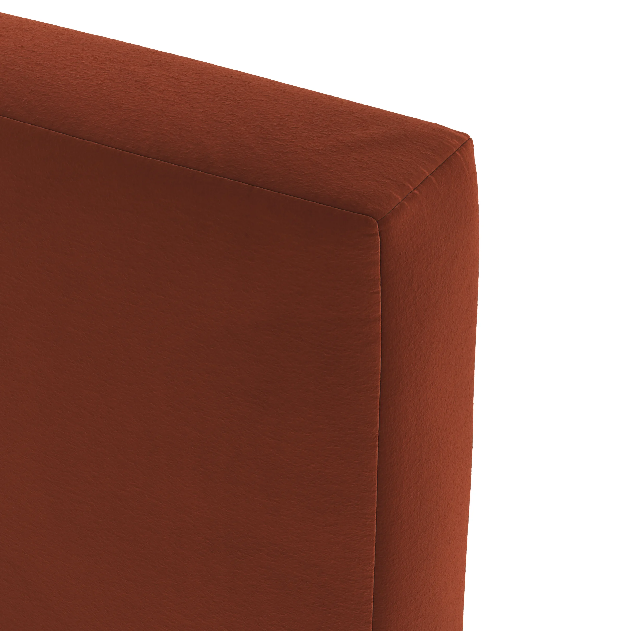 Tessu King Low Profile Velvet Bed - Hale Rust - Image 4