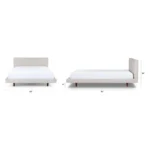 Tessu Queen Low Profile Upholstered Bed - Clay Taupe