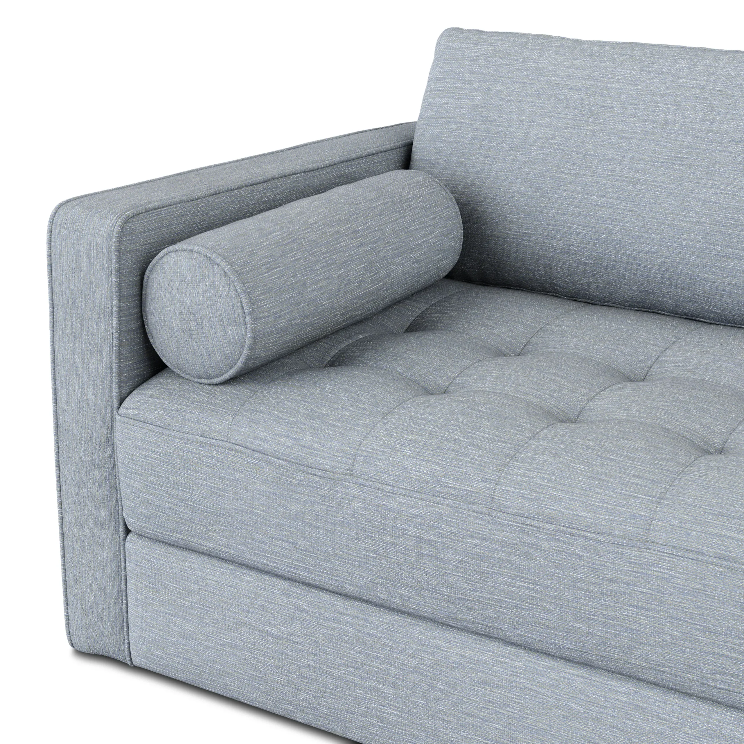 Sven 88_ Tufted Sofa Bed - Silver Light Blue - Image 12