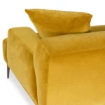 Abisko 91_ Velvet Sofa - Plush Yarrow Gold