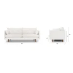 Anton 82_ Sofa - Limestone