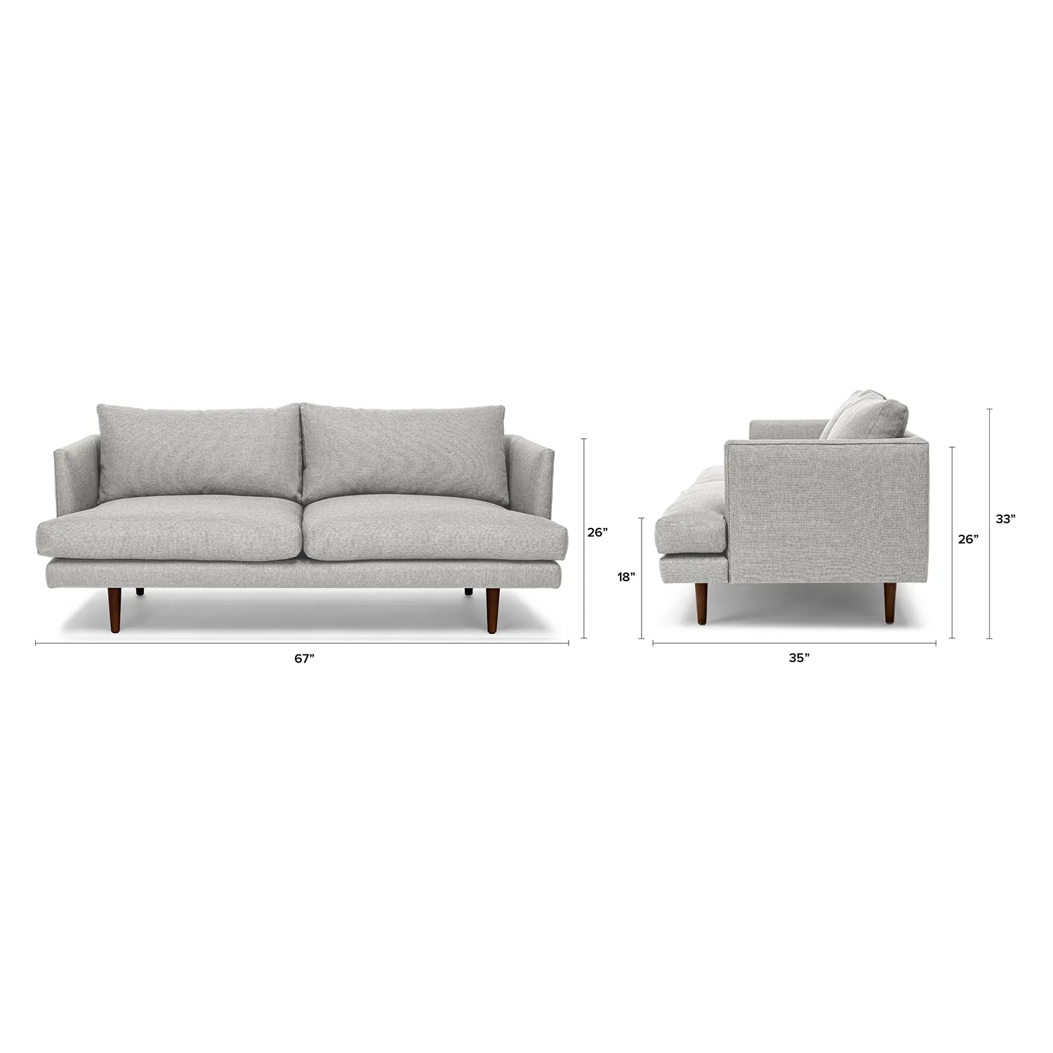 Burrard 67_ Loveseat - Seasalt Gray - Image 4