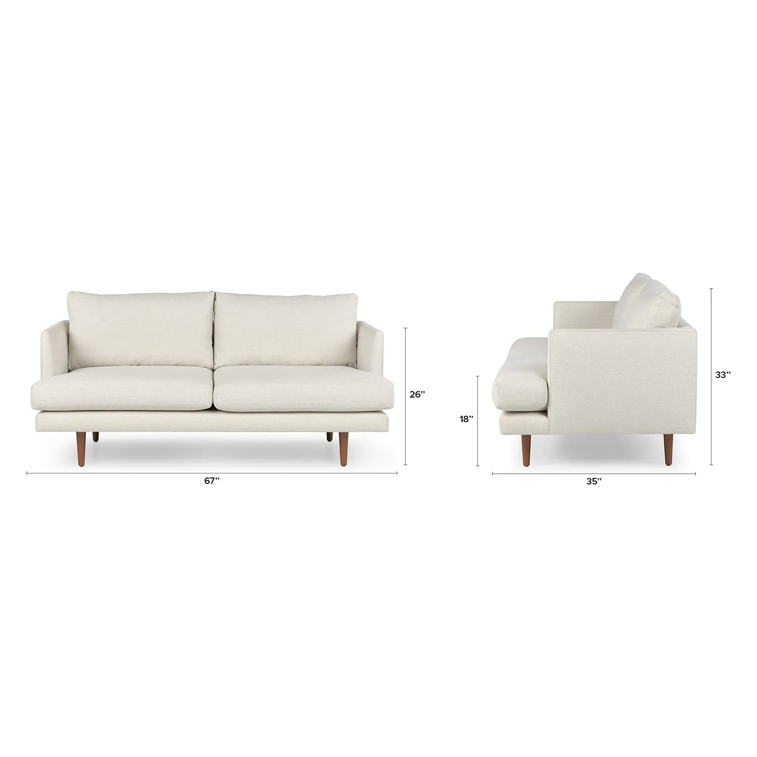 Burrard 67_ Loveseat - Seasalt Ivory - Image 2